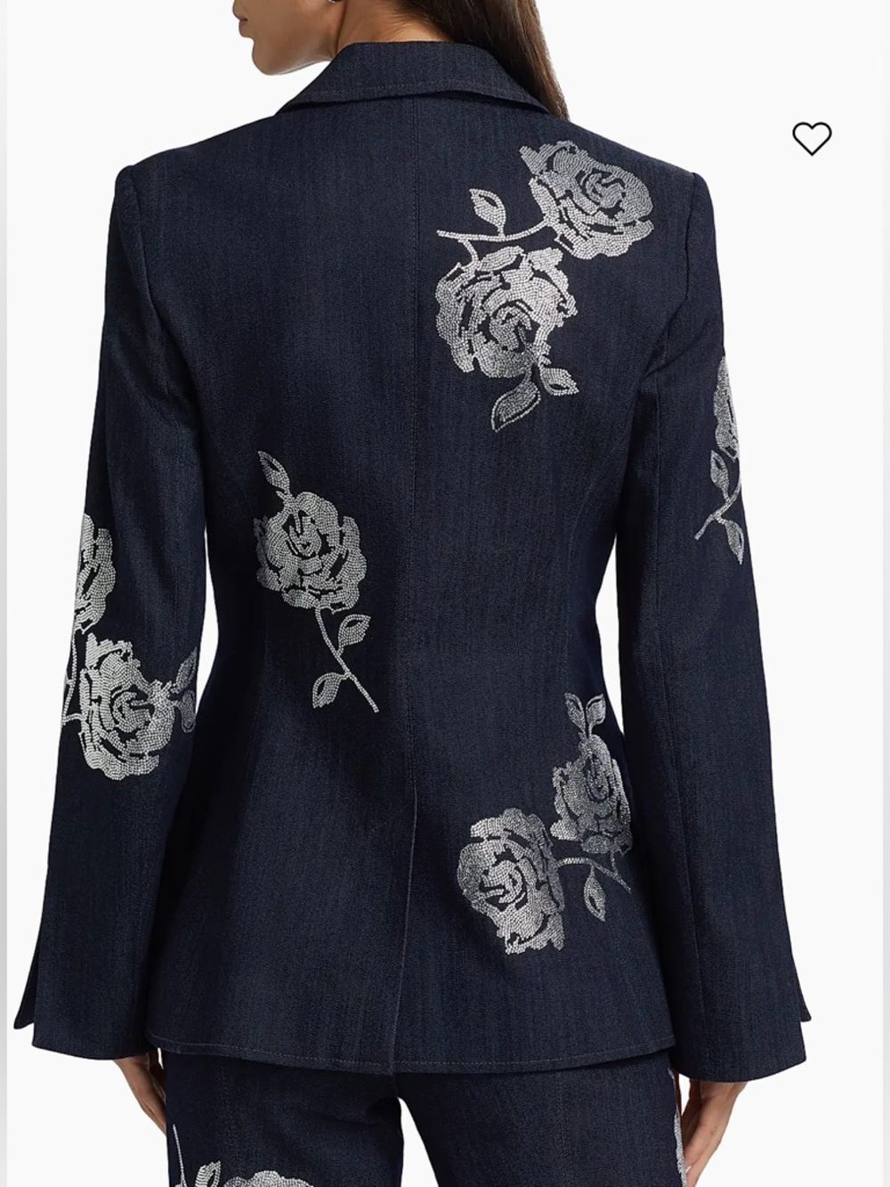 RRP US$595 NEW Cinq à Sept’s Cheyenne crystal roses blazer jacket US4 S - Picture 5 of 10